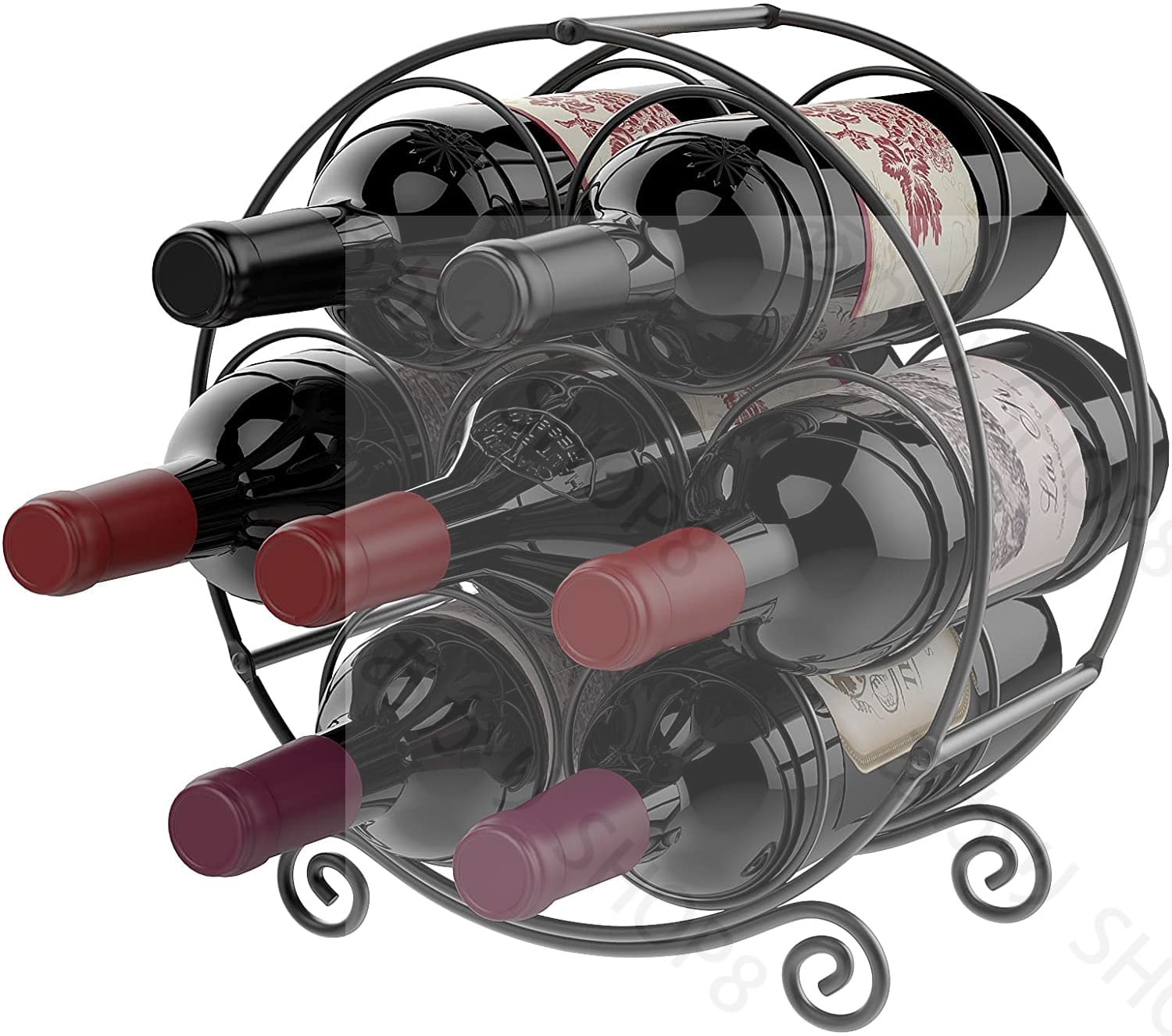 ワインスタンドワインボトルホルダー ワインラック 7本入り ワイン棚 積み重ね式 シャンパンホルダー ワイン収納 インテリア 金属製 アイアン 横置き おしゃれ 組み立て式 アンティーク 円型
