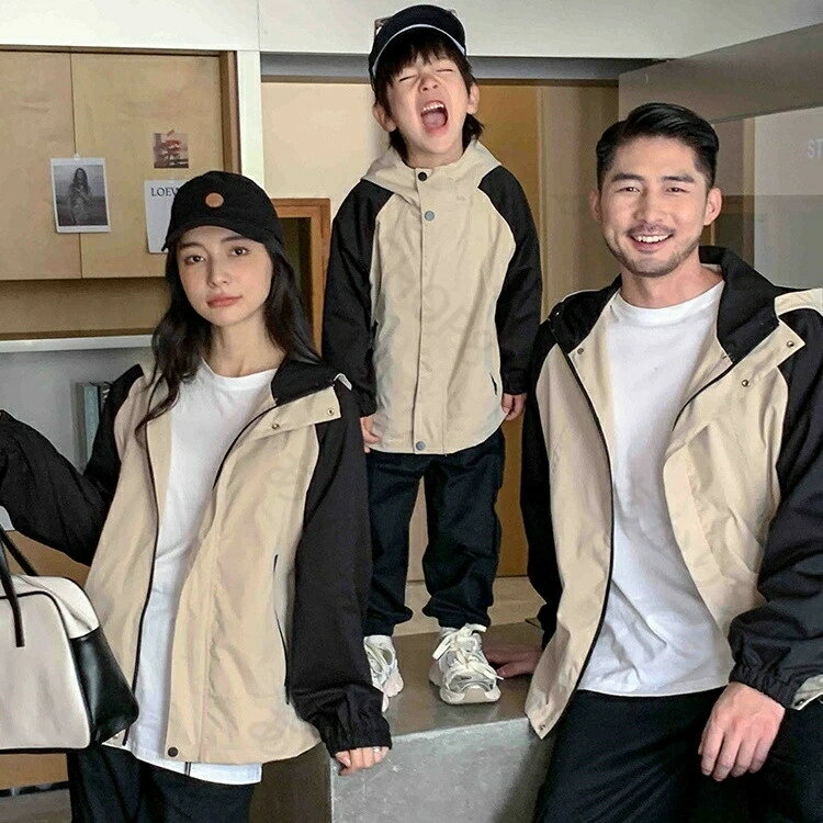 親子 ペアルック 赤ちゃん アウター ジャケット 春秋 冬 フード付き 親子コーデ 長袖 マウンテンパーカー コート 防風 撥水 リンクコーデ カップルお揃い ...