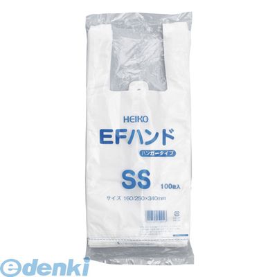 Tote Bag Type - シモジマ 006645911 EFハンド SS 100枚 乳白 レジ袋 HEIKO EFハンドSS ポリエチレン手堤袋 ハンガータイプ 業務用