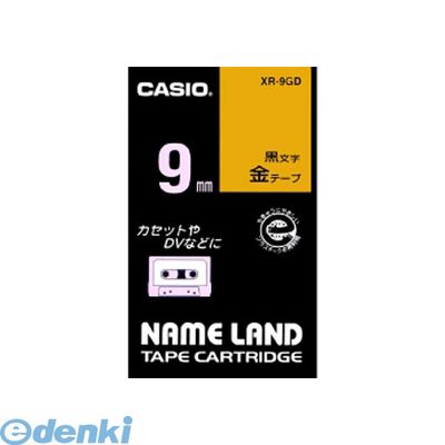 Other - カシオ計算機 XR-9GD ネームランド用テープカートリッジ【本体色−金 黒文字】【スタンダードテープ 8m】【1巻8m】XR9GD ネームランドテープ 金に黒文字 LAND