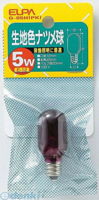 朝日電器メーカーお問い合わせ：042-473-0159【商品説明】【仕様】●定格：　・電圧　100V　・消費電力 5W　・寿命：約3,000時間●本体サイズ：　・全長：60mm　・バルブ径：40mm　・口金：E12●入数：1個●カラー：レッド●【特徴】●装飾照明に最適。●小型低ワットで長寿命設計の電球。常夜灯、装飾用に適しています。●サイズ（高さ）ミリ：130●サイズ（幅）ミリ：60●サイズ（奥行）ミリ：20●重量（グラム）：8
