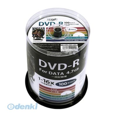 (LINEクーポン有)【個数：1個】 直送 代引不可・同梱不可 HDDR47JNP100 HI DISC DVD−R 4．7GB 100枚ス..