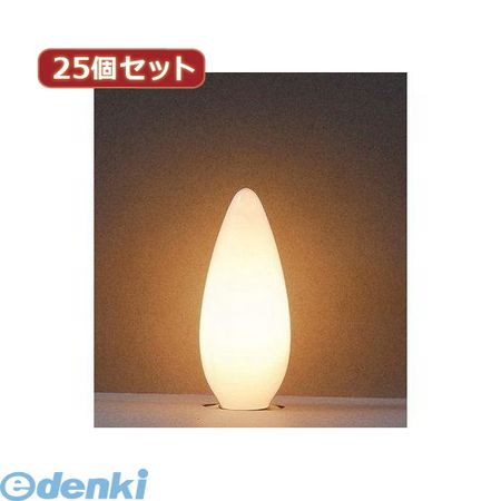 (LINEクーポン有)【個数：1個】 C321460WX25 直送 代引不可・同梱不可 YAZAWA 【25個セット】 シャンデリア球60Wホワイト口金E14 照明器具 家電