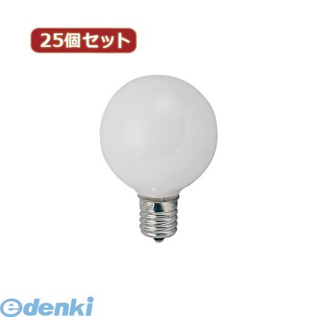 (LINEクーポン有)【個数：1個】 G602640WX25 直送 代引不可・同梱不可 YAZAWA 【25個セット】 ベビーボール球40WホワイトE26 照明器具 家電