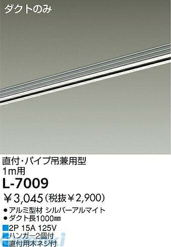 大光電機 DAIKO L-7009 ダクトレール L7009