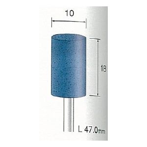 ミニターメーカーお問い合わせ：03-3633-7181●先端径：φ10●粒度：#120●シャンク径:φ3●最高回転数：25000●入り数：5●特殊結合剤により強度、弾性、耐摩耗性に優れた砥石です。●砥粒が常に最良な状態に強く保持され、優れた研削性が持続します。●適合素材：セラミックス、ガラス、工具鋼、合金鋼、超硬合金、サーメット、一般鋼、ステンレス、アルミニウム、鋼