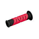 デイトナ DAYTONA 98043 PRO−GRIP スーパーバイクグリップ#719 耐震GEL 125mm 貫通 ブラック/レッド