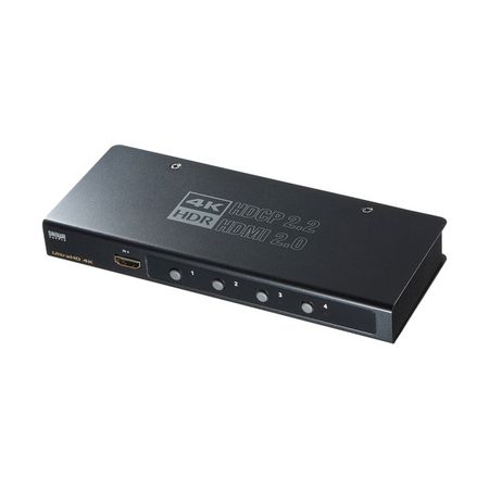 Rakuten - (LINEクーポン有)サンワサプライ SW-HDR41H 4K・HDR・HDCP2．2対応HDMI切替器【4入力・1出力】 SWHDR41H SANWA SUPPLY 高輝度HDR 映像 音声