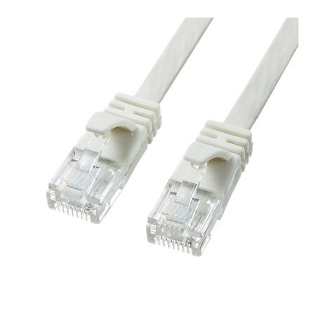 (LINEクーポン有)サンワサプライ KB-FL6A-03W カテゴリ6AフラットLANケーブル 3m ホワイト KBFL6A03W SUPPLY SANWA