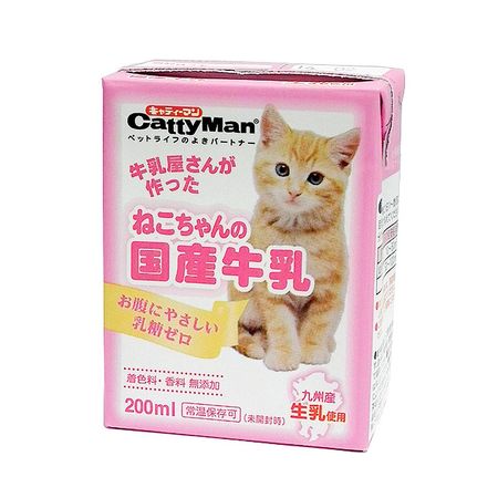 【商品説明】■九州育ちの生乳から作った、生乳そのままの風味が生きている愛猫用の牛乳です。■おなかにやさしい乳糖ゼロ。製造過程で乳糖を完全分解しました。■九州産生乳をそのまま国内工場で製造。安心できるおいしさです。■着色料や香料は使用せず、生乳の旨さを最大限引き出しています。■猫ちゃんの健康に配慮し、タウリン強化しています。■原材料：生乳、タウリン、乳糖分解酵素、酸化防止剤(亜硫酸塩)■保証成分：粗たん白質2.7％以上、粗脂肪3.0％以上、粗繊維1.0％以下、粗灰分2.0％以下、水分92.0％以下■エネルギー：60kcal/100g■1日の目安給与量：幼猫/10〜50ml、成猫/50〜100ml■賞味期限：12ヶ月■原産国または製造地：日本■諸注意：・冷えすぎている場合は、別容器に移し替えて適温に温めてください。・ご使用後はすぐに冷蔵庫に入れてください。・給与量は猫によって個体差が生じます。飲み残しや便の様子、健康状態をみて調節してください。・離乳前の幼猫には与えないでください。・時間の経過により牛乳の成分が、分解、凝固したり、茶褐色に変化することがありますが、品質には問題ありません。・器にのみ残した牛乳は、すぐに捨ててください。■ペット 猫 ミルク 乳 みるく 牛乳 牛49195231