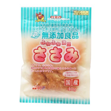 【予約受付中】【11月中旬以降入荷予定】ドギーマン 4976555821253 無添加良品 ふわふわ満足ささみ 40g ドギーマン無添加良品 ドギーマンハヤシ おやつ ジャーキー DoggyMan 犬用おやつ イヌ