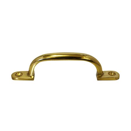 (LINEクーポン有)和気産業 4903757283145 IK−120 真鍮取手 全長105mm FURNITUREHARDWARE真鍮取手 光沢ブラス WAKI 金物 アンティーク