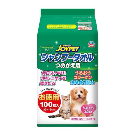 Body Towels - アース・ペット 4994527898409 JOYPET シャンプータオル ペット用 詰替 100入
