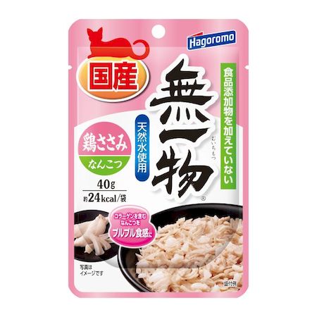 はごろもフーズ0120-123620【商品説明】●原産国　日本●副食●750日●内容量40g●商品説明タンパク質：13％以上、脂質：0.4％以上、粗繊維：0.5％以下、灰分：1％以下、水分：85％以下●カロリー24kcal●原材料　鶏ささみ、なんこつ