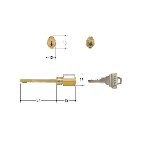 【商品説明】●シリンダーの名称：SP5本ピンシリンダー●本体数量：1個●附属キー本数：3本●対応扉厚：27〜43mm●取替用シリンダー