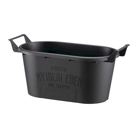 (LINEクーポン有)大和プラスチック 4903266729264 グロウコンテナオーバル 33型ブラック