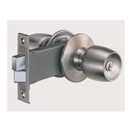 【商品説明】●インテグラル錠　UCシリーズ●仕様：玄関錠●バックセット：100mm●フロントサイズ：H100mm×W25mm●握玉（ノブ）：Q型●勝手：左右、内外共通●シリンダー：6本ピンシリンダー●取付可能扉厚：33mm以上〜43mm未満●室内側：ノブ（サムターン）●室外側：ノブ（シリンダー）●材質／仕上：ステンレスヘアーライン（S11）●キー：3本付
