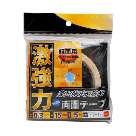 和気産業 4903757301177 激強力両面テープ 粗面用 15MM×5MM