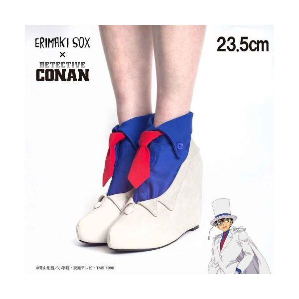 67142 【3個入】 ERIMAKI SOX 名探偵コナン×エリマキソックス キッドVer パンプス＆靴下セットパンプス：23．5cm／靴下：23−25cm 35404