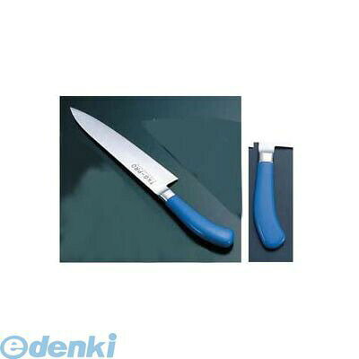 ●仕様：　18cm　ブルー●サイズ(cm) 全長(mm) 質量(g) 背厚(mm) カラー：18 315 150 2.0 ブルー●ハンドルのカラーは6色あり、肉類、魚貝類、野菜、果実、パン類、加工済食品など食品別に利用できるので衛生管理に最適です。※庖丁の表示サイズは、すべて刃渡り寸法となっております。※御註文の際は、色を御指定ください。材質:刀身モリブデンバナジウム鋼 ハンドル18-8ステンレス抗菌焼付塗装●HACCP対応工場に最適HACCPとは、集団食中毒のような食品による事故を防ぐために考えられた衛生管理法です。それぞれの現場で作成したHACCPプランという科学的なマニュアルに沿って日常の衛生管理を行い、食中毒などを予防します。