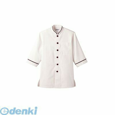 (LINEクーポン有)SKC3906 ショップコート D−1130 O白×茶 4L 4905001571596 サンペックスイスト サーヴォ SERVO