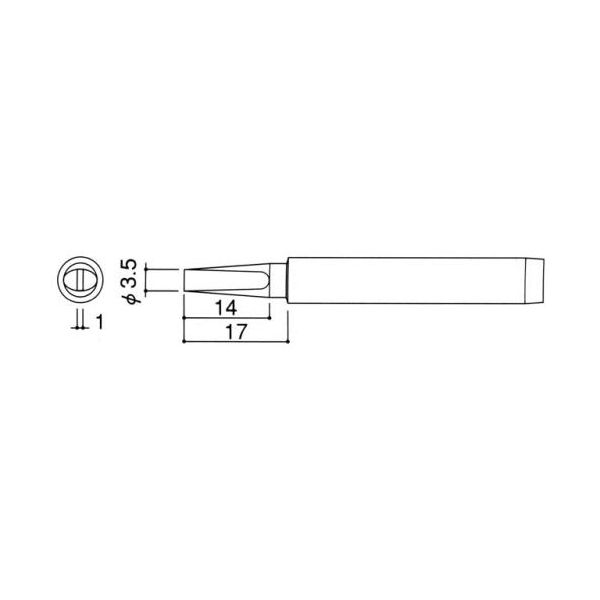 【即納在庫品】「直送」【個人宅配送不可】エスコ EA305E-4 3．5mm 交換用こて先 EA305E−130・130S用 EA305E4【キャンセル不可】