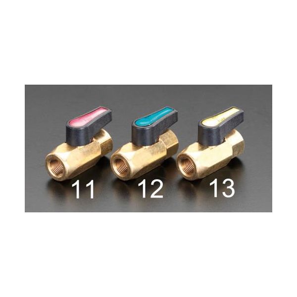 Rakuten - (LINEクーポン有)【個人宅配送不可】【即納在庫品】「直送」エスコ EA496EA-13 1/8NPT黄ボールバルブ EA496EA13【キャンセル不可】