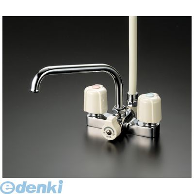 KVKメーカーお問い合わせ：06-6536-2511●エコこま水栓●日本工業規格品●保証書在中商品●エコこま水栓で普通に使っていても節水効果があります●取付ピッチ120mm