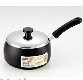 パール金属 H-7891 ブレイブ 鉄製蓋付片手天ぷら鍋16cm H7891【キャンセル不可】