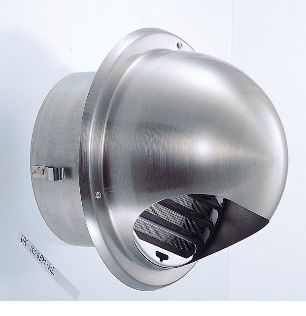 &nbsp; 宇佐美工業 &nbsp; 0256-92-6515 【商品説明】宇佐美工業　UK-GBN150B-HL　丸型フード付ガラリ ビス脱着式
