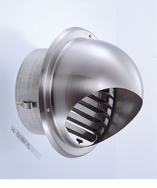&nbsp; 宇佐美工業 &nbsp; 0256-92-6515 【商品説明】宇佐美工業　UK-GBV150B-HL　丸型フード付ガラリ ビス脱着式