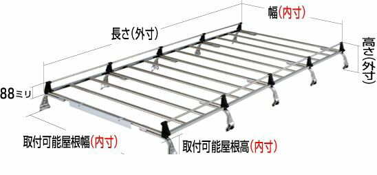 横山製作所 ROCKY SE-580 ステンレスルーフキャリア SE580