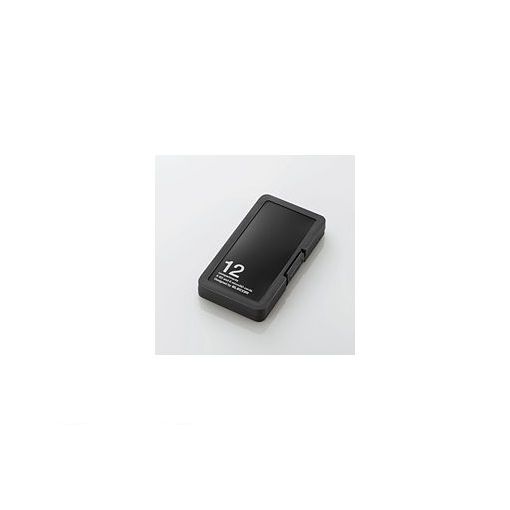 ELECOM エレコム CMC-SDCPP12BK SD/microSDカードケース プラスチックタイプ CMC-SDCPP12BK CMCSDCPP12BK