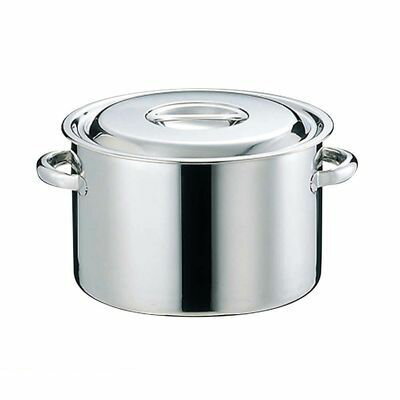 4300 EBM 18−8 半寸胴鍋（目盛付）27cm 手付 4548170000155