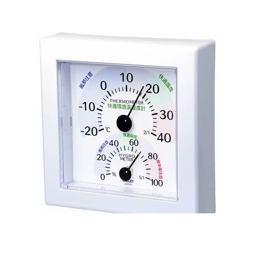 オーム電機 07-7735 湿温度計 快適環境表示 ホワイト TR-100W 077735