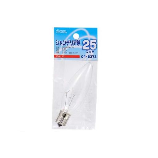 Other - オーム電機 LB-C2725-C シャンデリア球（C32/25W/クリア/E17） LBC2725C