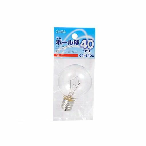 ŵ 04-6406 ߥ˥ܡG50 E17 40Wꥢ 046406