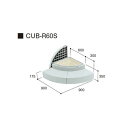 城東テクノ Joto CUB-R60S-LG 直送 代引不可・他メーカー同梱不可 ハウスステップRタイプ 色:ライトグレー 収納庫付き 900×900×350 175 タイプ CUBR60S