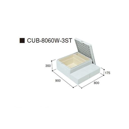 铌eNm Joto CUB-8060W-3ST-LG  sE[J[s nEXXebv{bNX^Cv CgO[ [ɕt nEXXebvpt 900~800~350 175^Cv CUB8060W3STLG