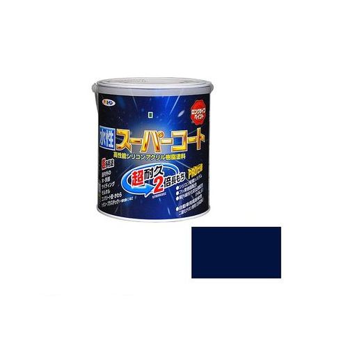 アサヒペン 4970925415509 アサヒペン 水性スーパーコート 1.6L なす紺