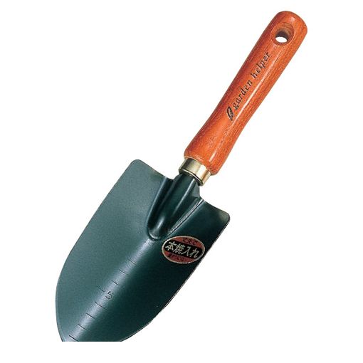 石黒金属 B-10 グリーン 焼入移植鏝【太】目盛付 B10