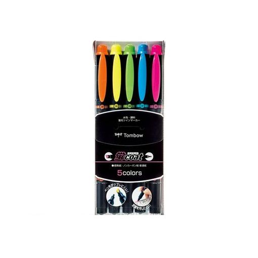 トンボ鉛筆 WA-TC 5C 蛍光マーカー蛍COAT 5C【1セット】 WATC 5C