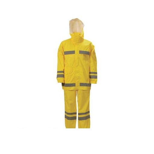 カジメイク 3810013L 視認性レインスーツ ホワイト 3L