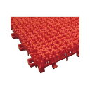 ミヅシマ工業 440003 ジョイント人工芝生 本体 300mmX300mm レッド