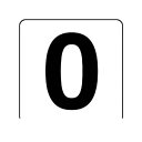 ユニット 84480 番号札ステッカー 0 5枚組 中 PPステッカー 100×100