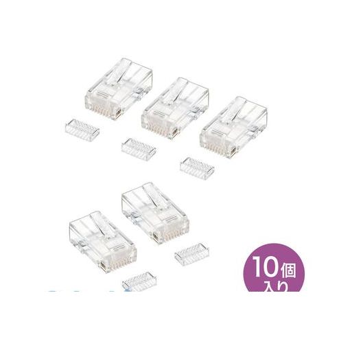 サンワサプライ ADT-RJ45-10SN RJ−45コネクタ【単線用】 10個入り ADTRJ4510SN