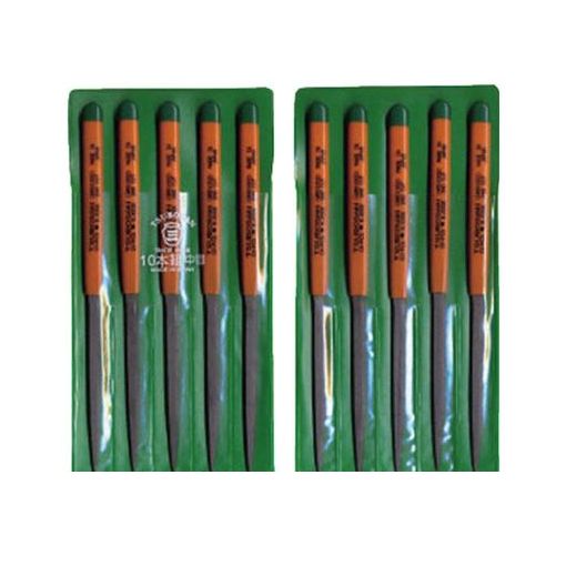 (LINEクーポン有)ツボサン HM01002 組ヤスリ 10本組 腹丸 中目