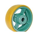ヨドノ UHB300X75 鋳物重荷重用ウレタン車輪ベアリング入 UHB 300X75(4)