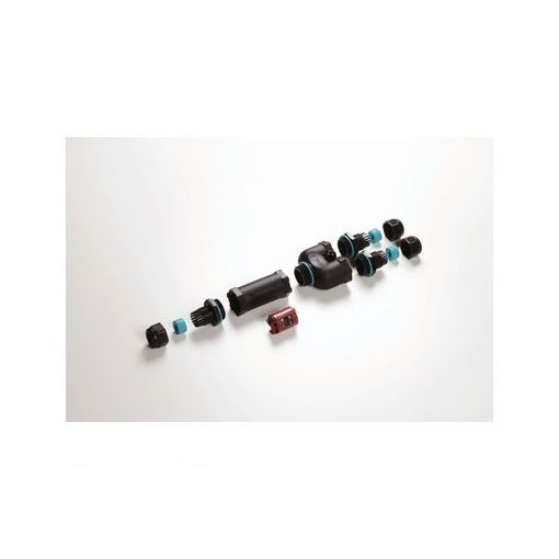 Rakuten - (LINEクーポン有)タカチ THB399Y-3P 【2セット】 直送 代引不可・他メーカー同梱不可 THB399Y 分岐Y型 防水中継コネクタ ブラック／グリーン THB399Y3P