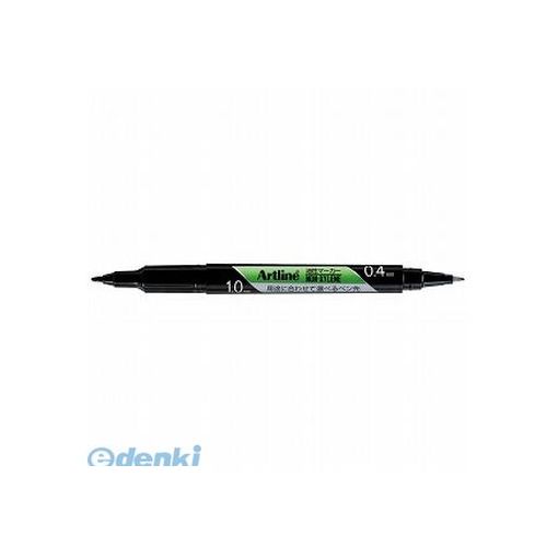 シヤチハタ K-041Tクロ アートライン油性ツイン0．4／1．0 黒 K041Tクロ【AKB】